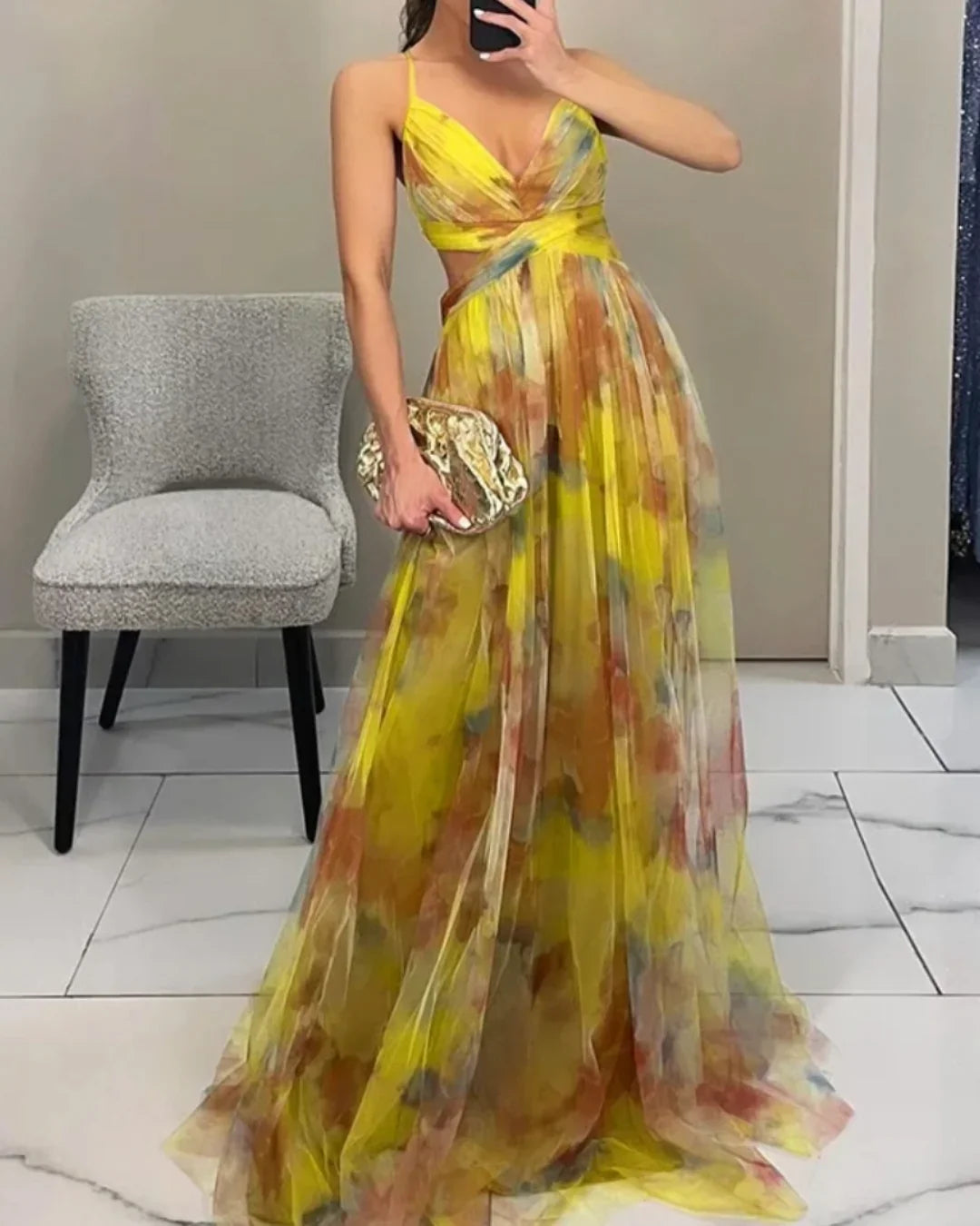 Alexa | Enchanting Floral Print Maxi Dress