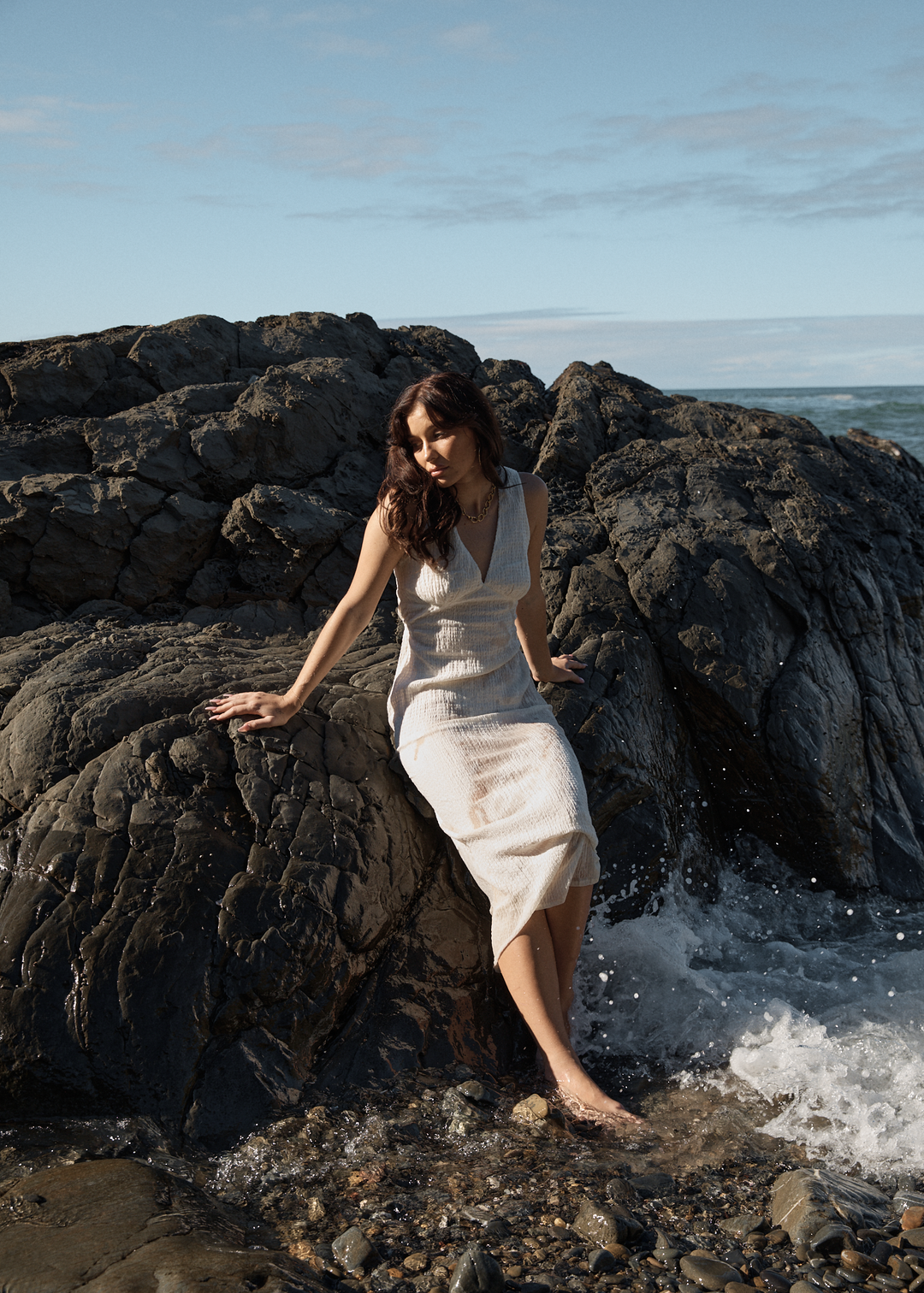 Marlowe | Seersucker Maxi Dress