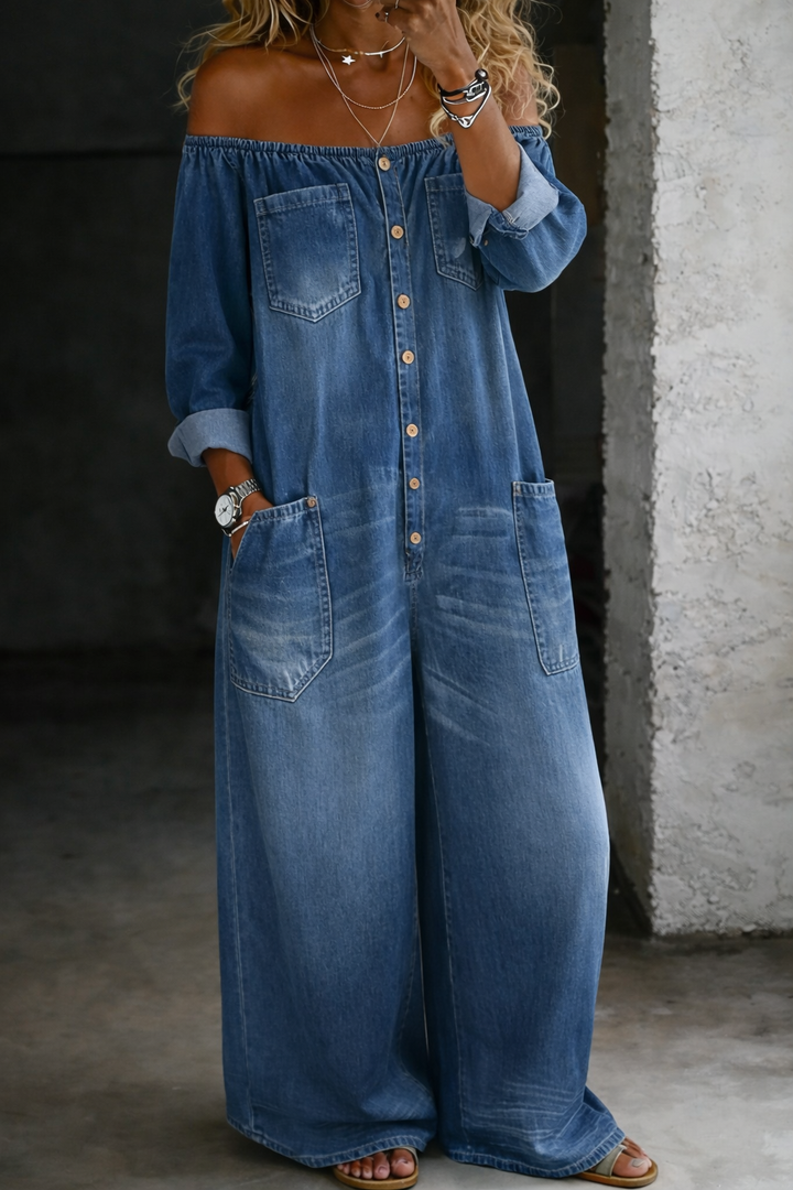 Elena | Soft Off-Shoulder Jumpsuit