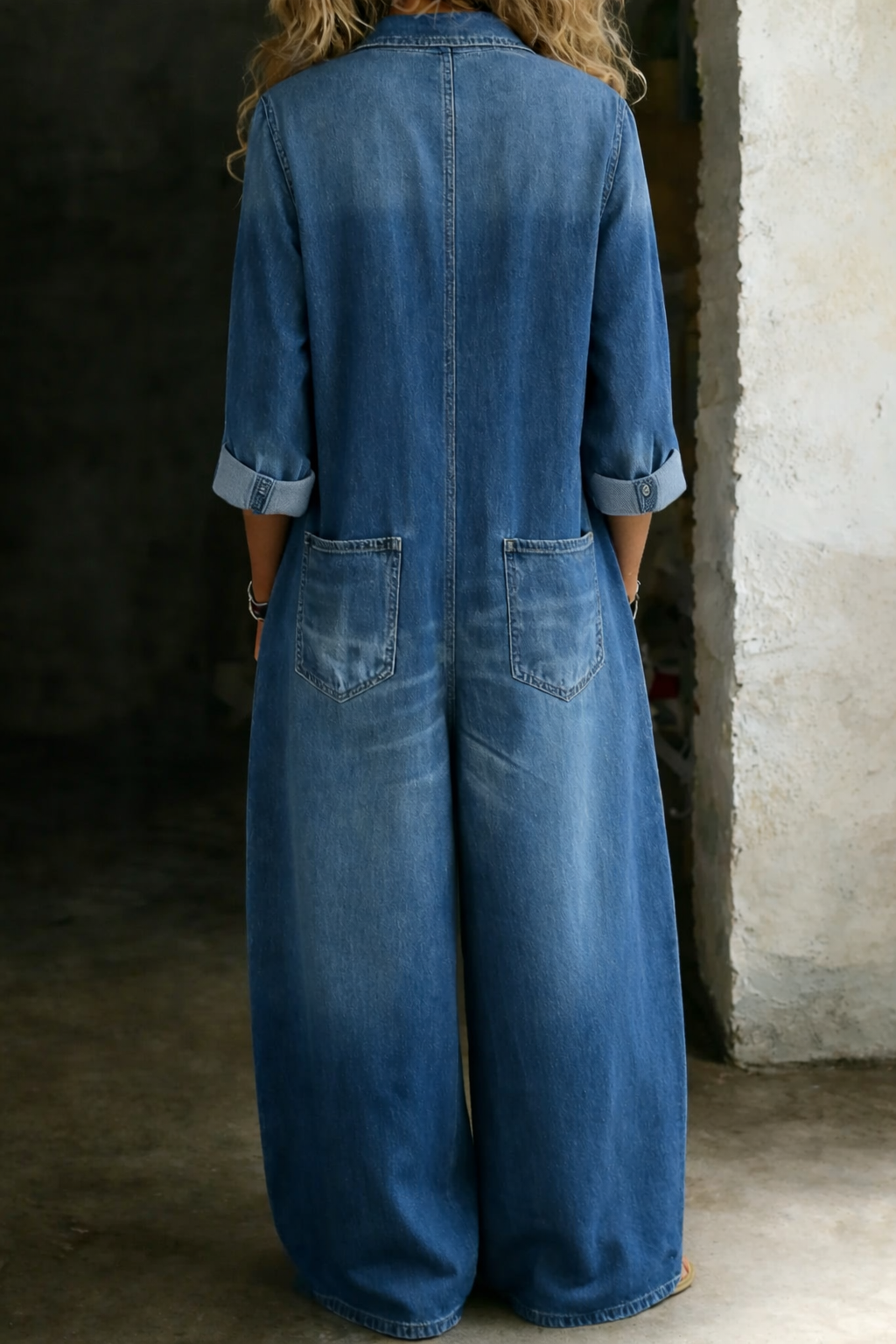 Lena | Soft Everyday Denim Jumpsuit
