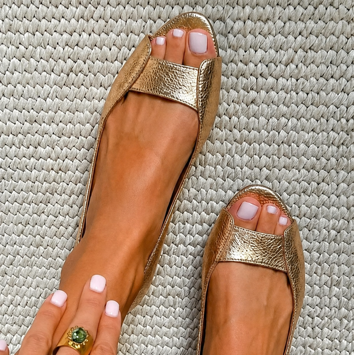 Adelina Golden Comfort Chic Sandals