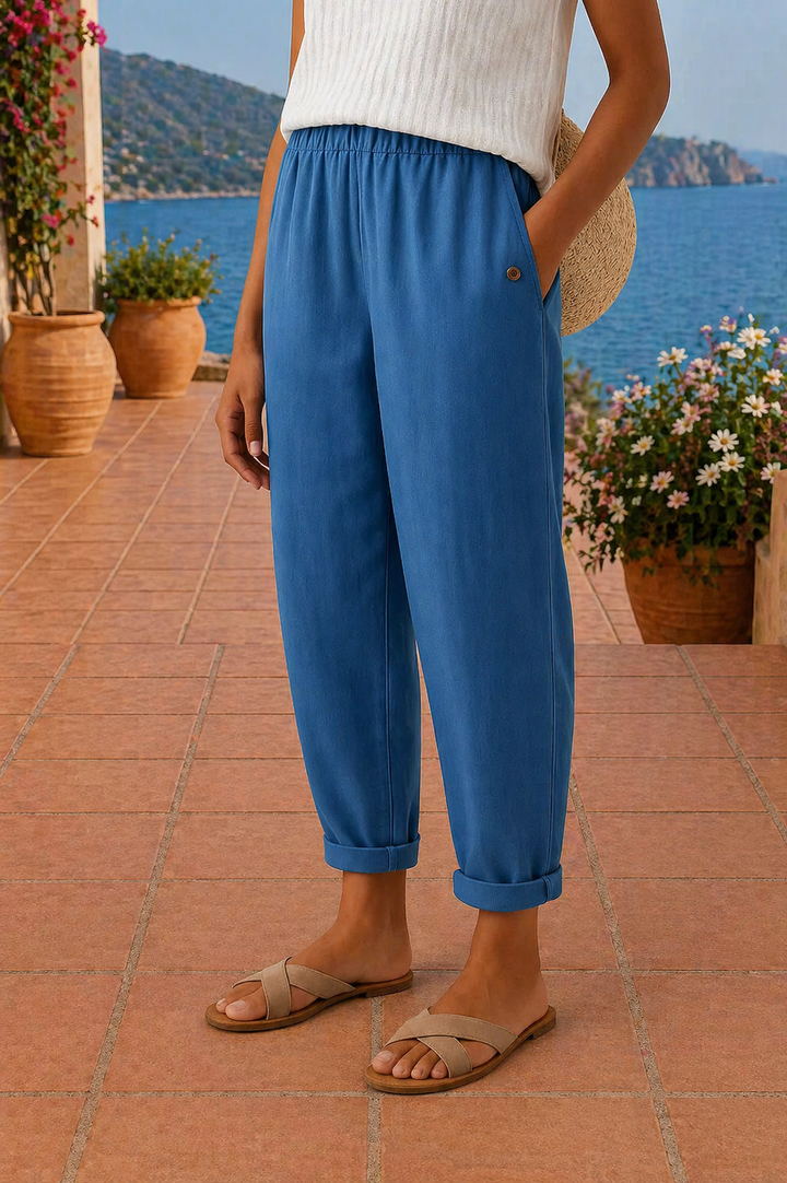 Sienna | Casual Wide-Leg Linen Pants
