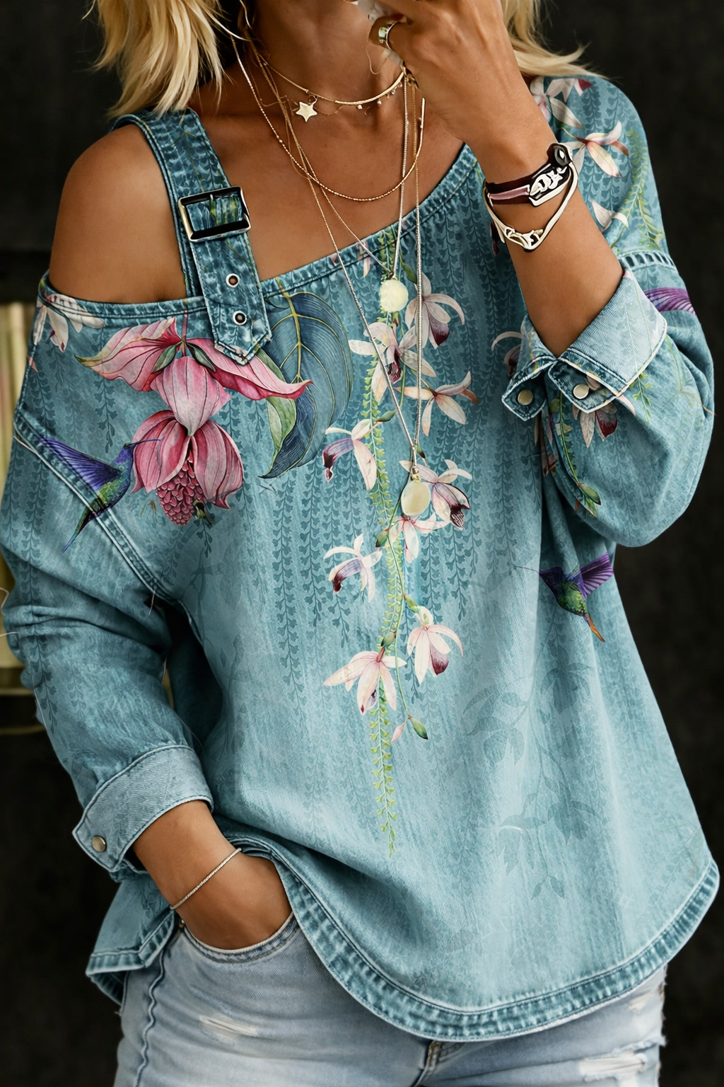 Danielle | Soft Denim Summer Blouse