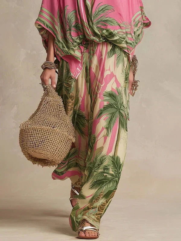 Marisol | Silk-Cotton Kimono Two-Piece Set