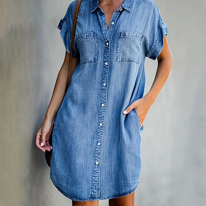 Saylor | Soft Denim Shirt Dress