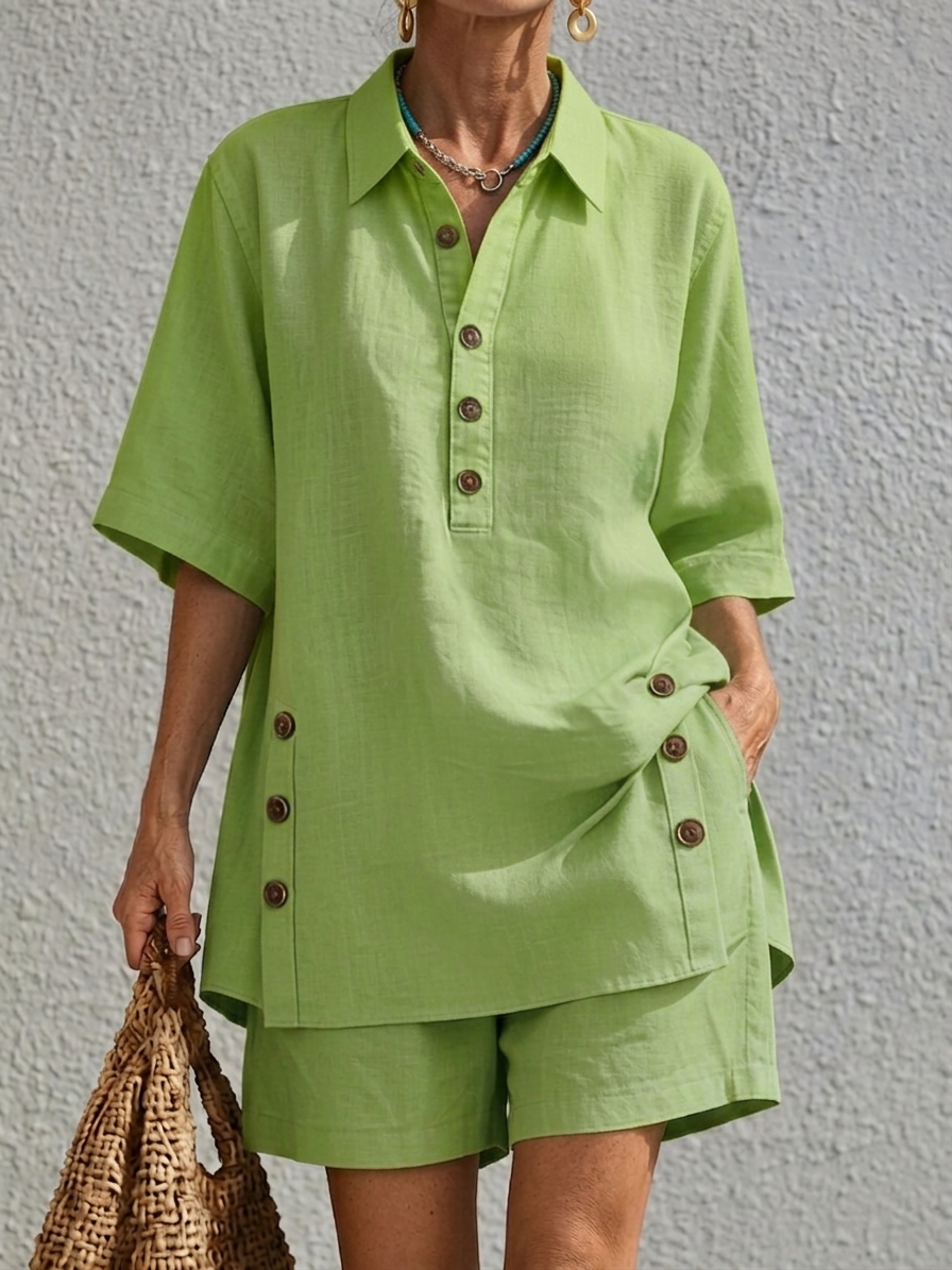 Charlotte | Relaxed Linen Two-Piece Set