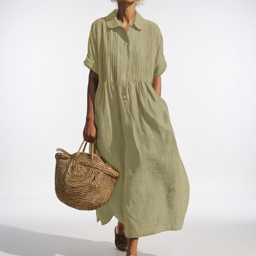 Lysandra — Flowing Summer Shirt Dress