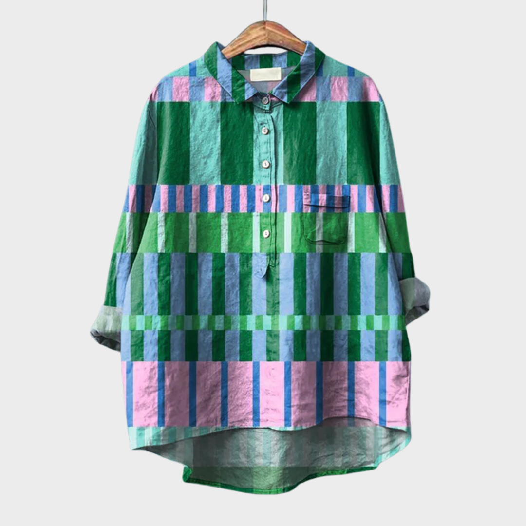 Azélie | Vibrant Graphic Print Blouse
