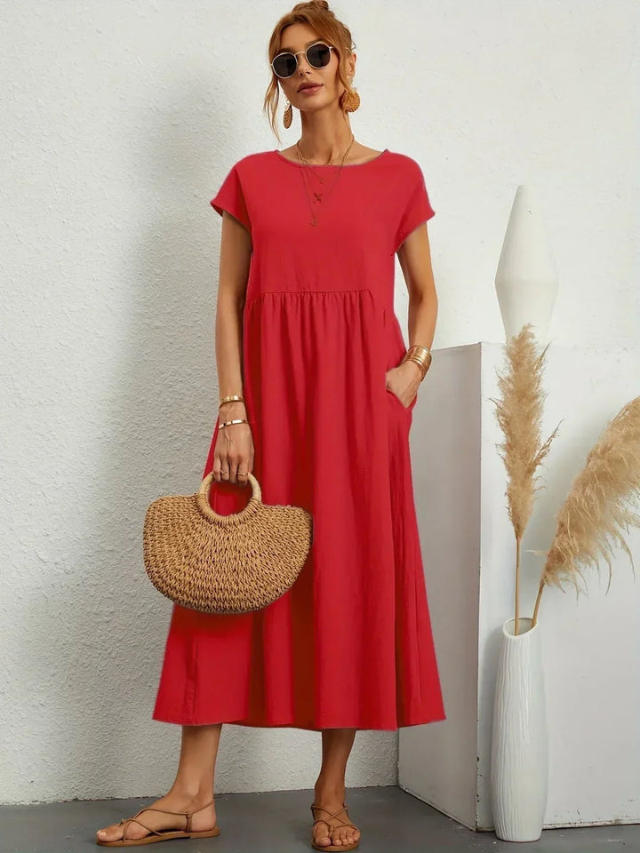 Soft Cotton Lightweight Dress with Pockets