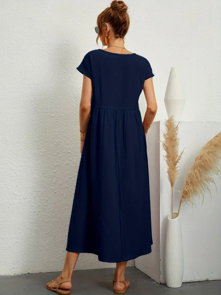Soft Cotton Lightweight Dress with Pockets