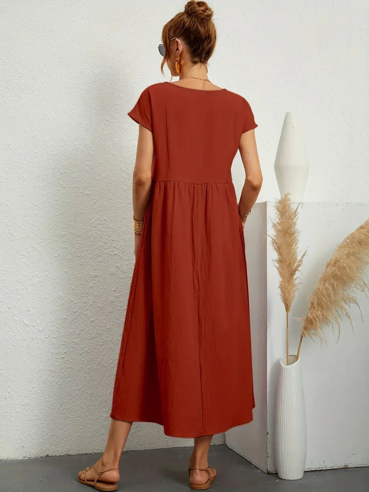 Soft Cotton Lightweight Dress with Pockets