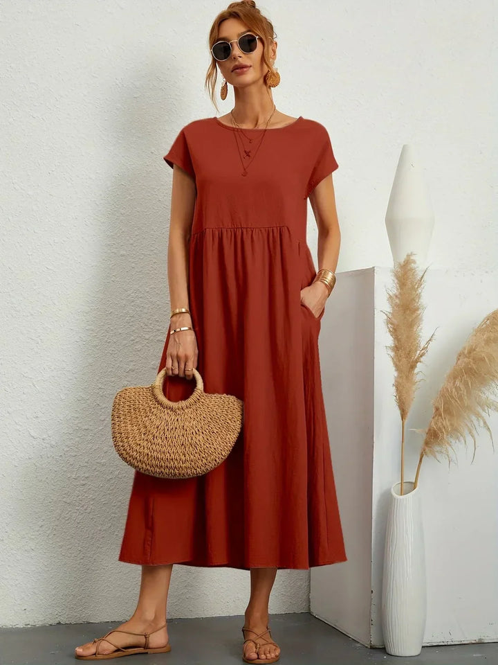 Soft Cotton Lightweight Dress with Pockets