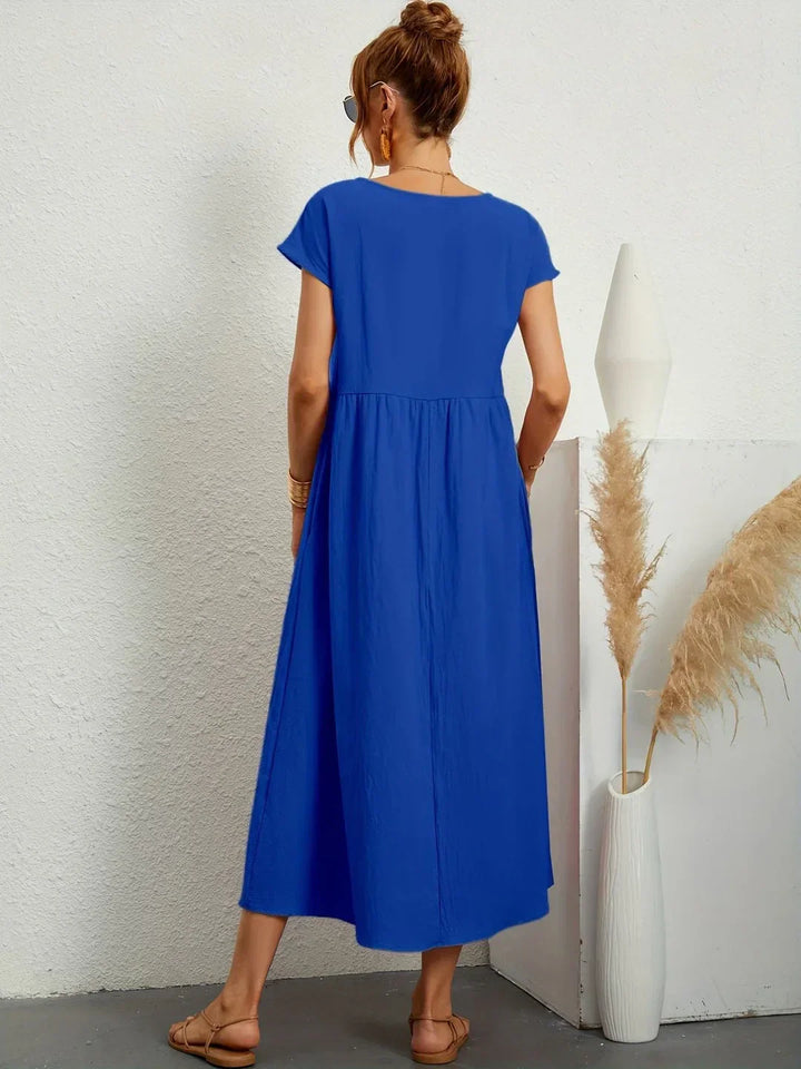 Soft Cotton Lightweight Dress with Pockets