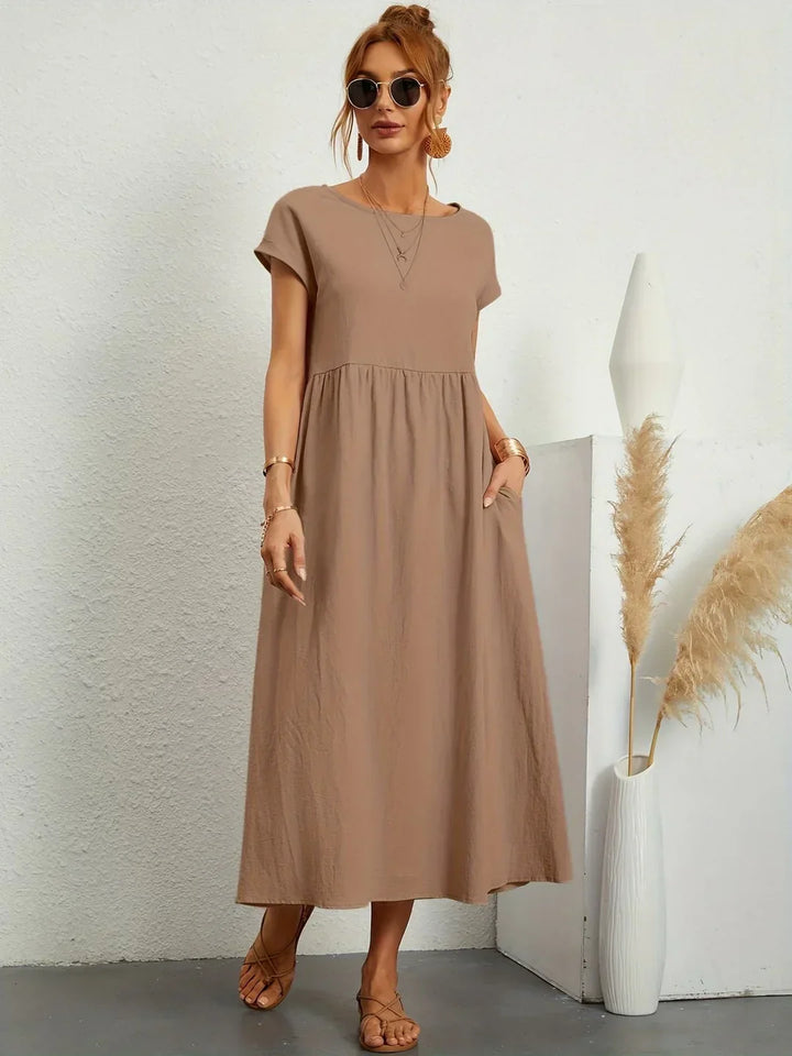 Soft Cotton Lightweight Dress with Pockets