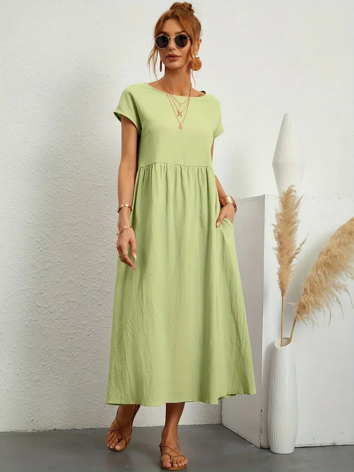 Soft Cotton Lightweight Dress with Pockets