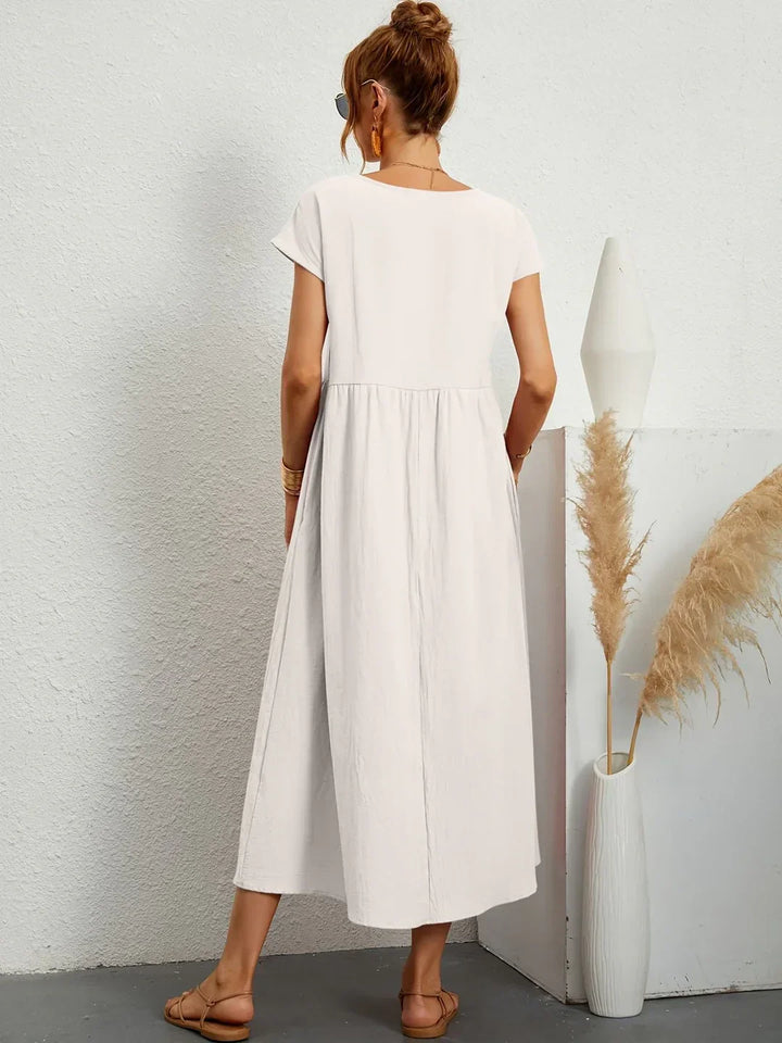 Soft Cotton Lightweight Dress with Pockets