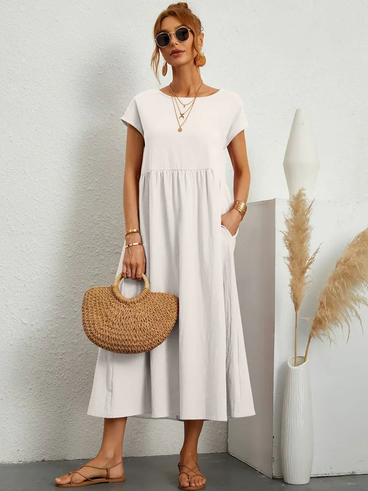 Soft Cotton Lightweight Dress with Pockets