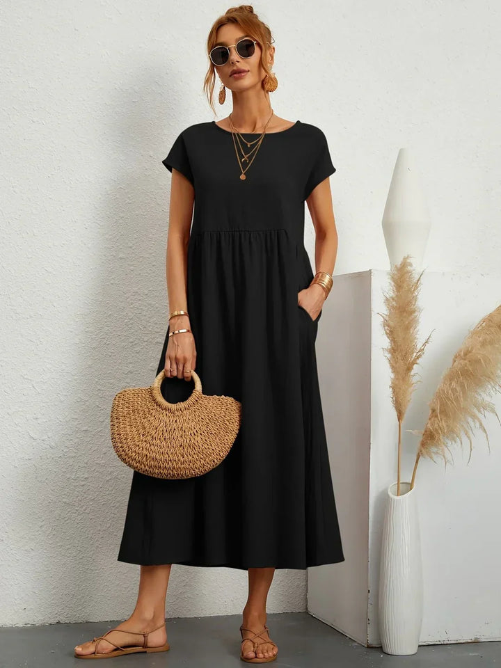 Soft Cotton Lightweight Dress with Pockets