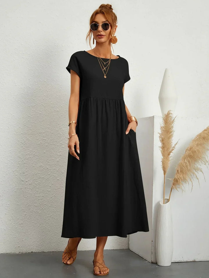 Soft Cotton Lightweight Dress with Pockets