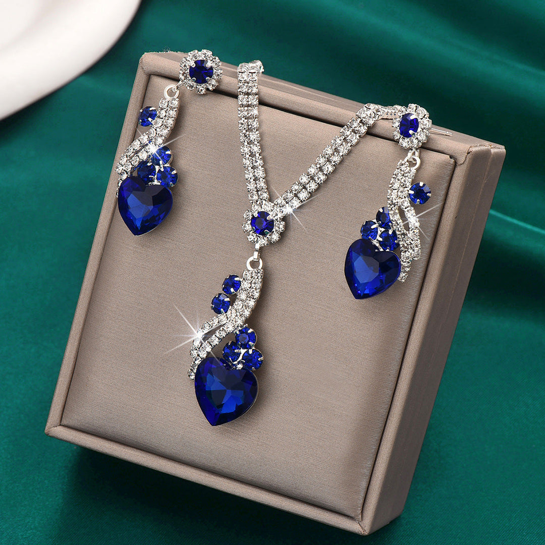 Eilish | Rhinestone Necklace Earrings Set