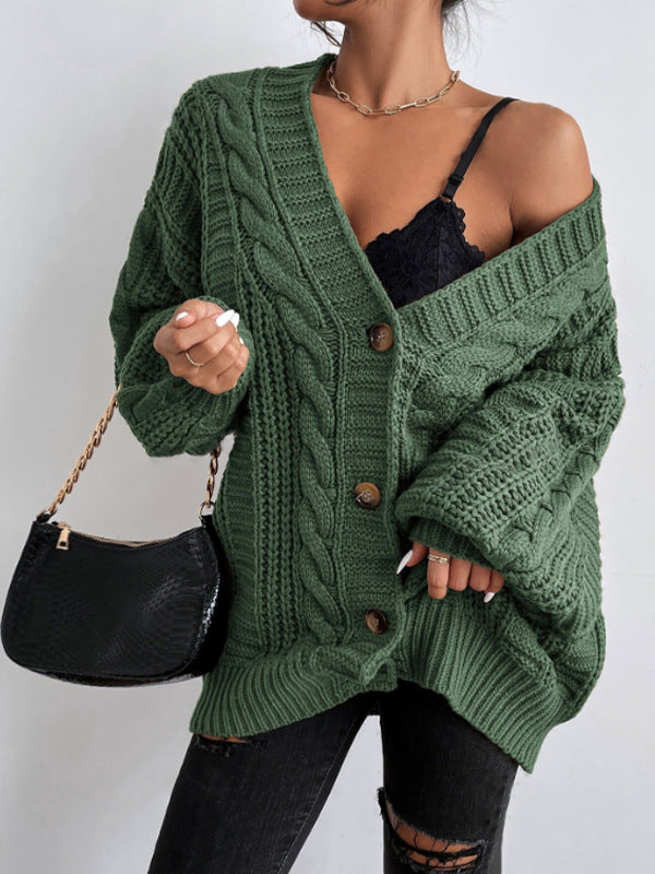 Aleia | Oversized Chunky Cable Knit Cardigan