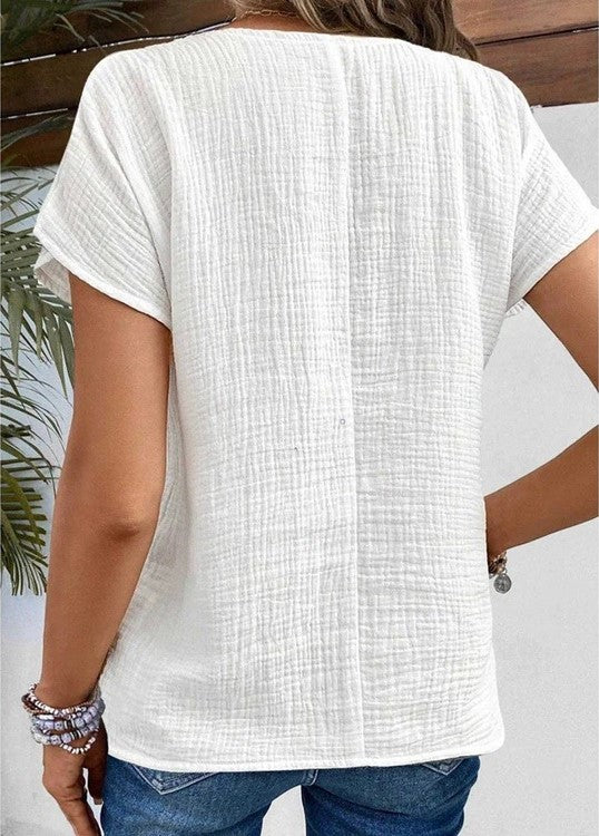 Sarah | Cotton Linen Blouse