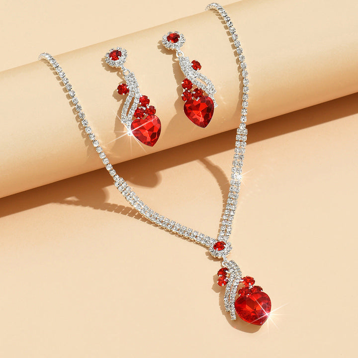 Eilish | Rhinestone Necklace Earrings Set