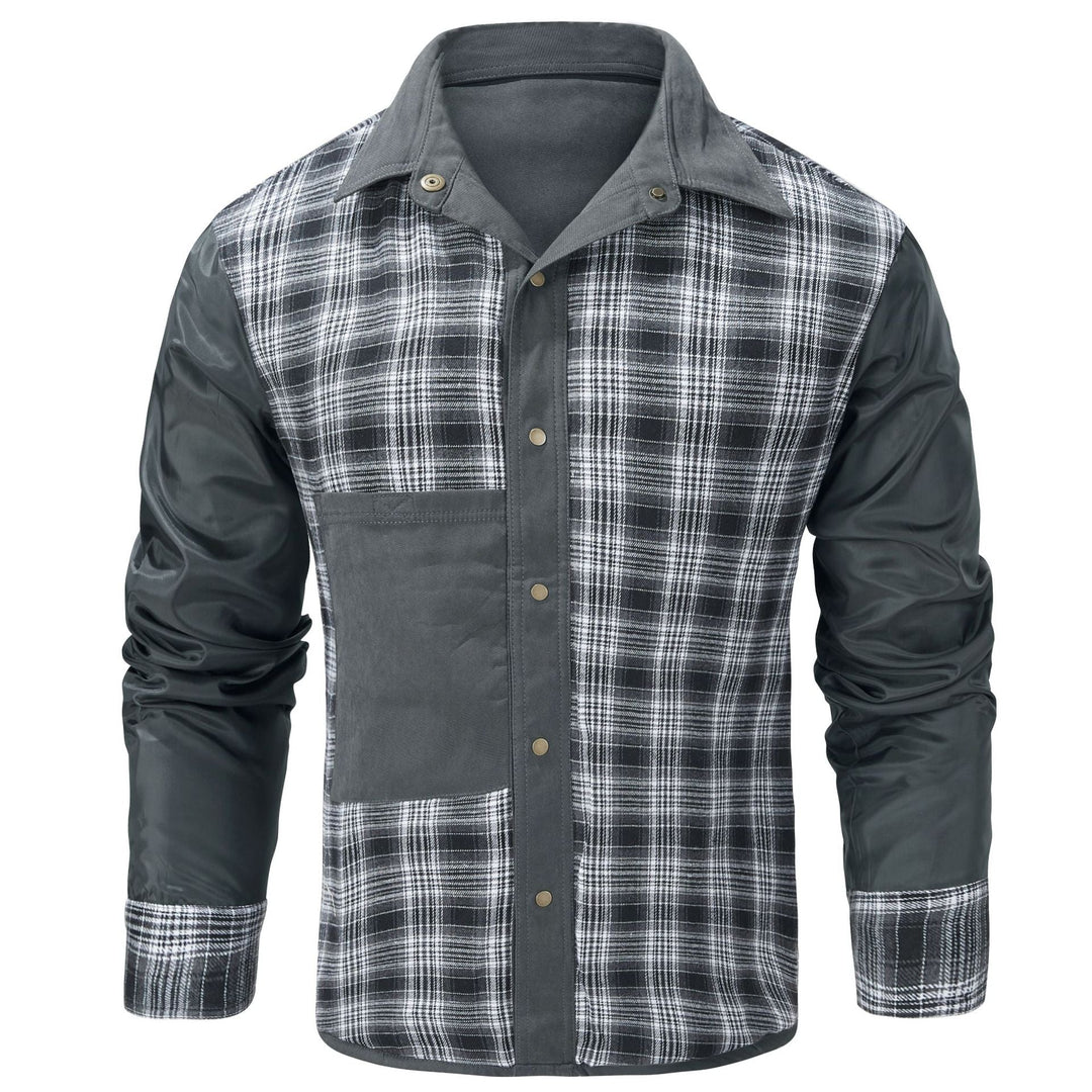 Daedalus™ | Solid Color Retro Style Flannel Jacket
