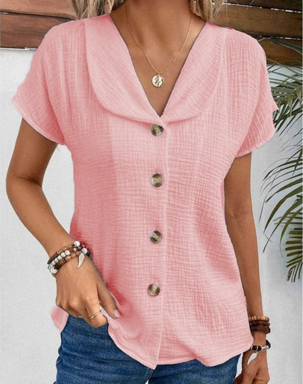 Sarah | Cotton Linen Blouse