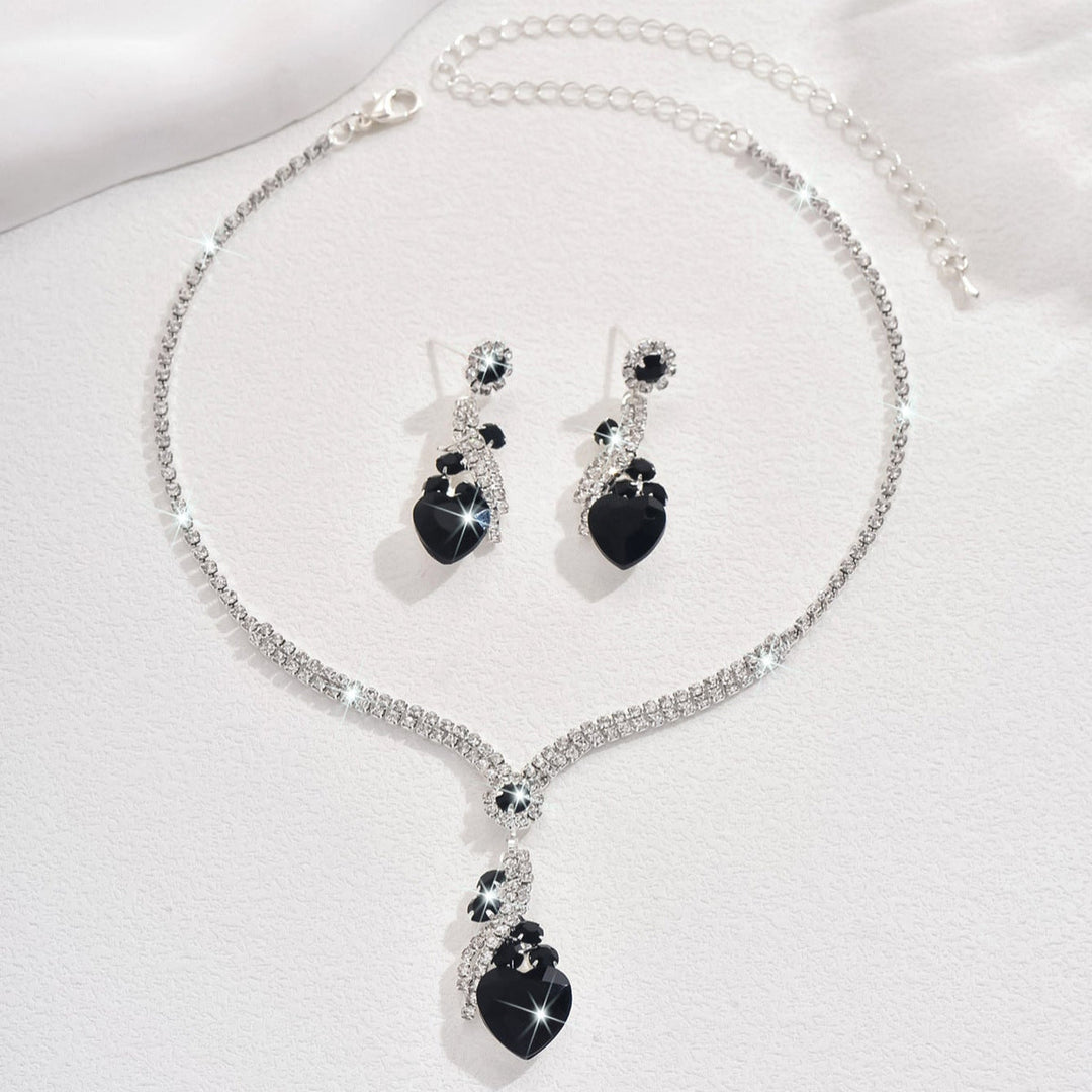 Eilish | Rhinestone Necklace Earrings Set