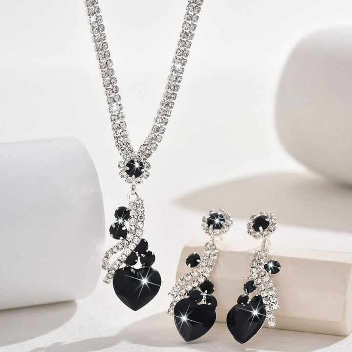 Eilish | Rhinestone Necklace Earrings Set