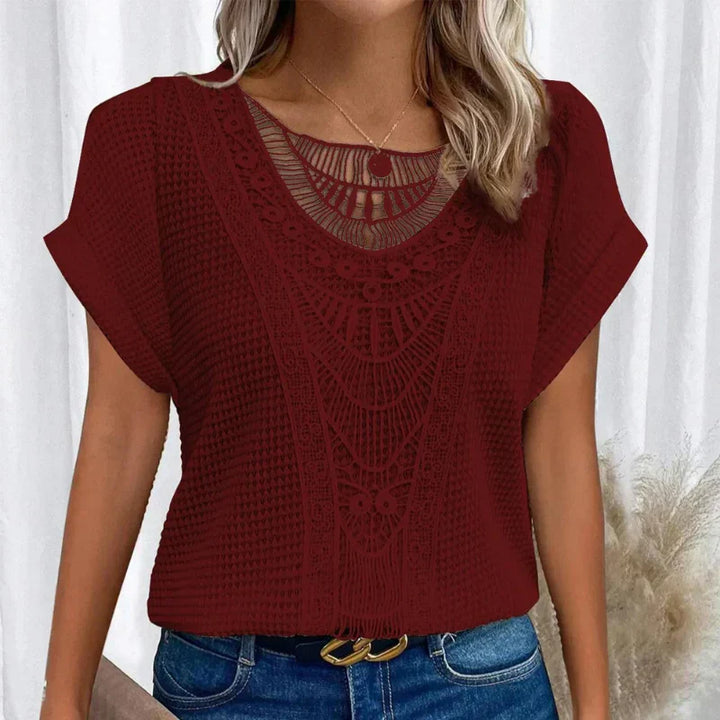 Briony | Soft Knit Lace Blouse