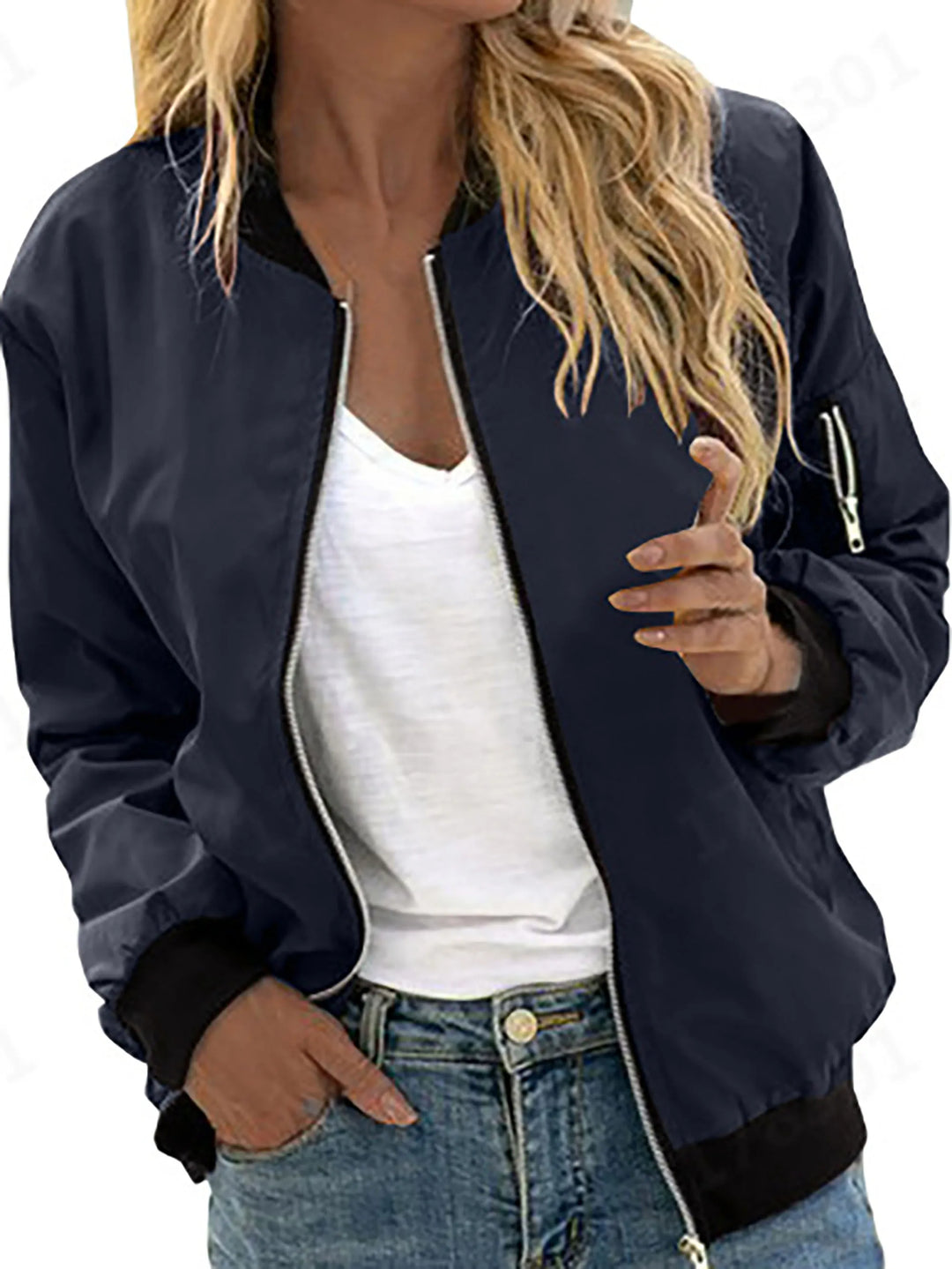 Lizbeth™ | Casual Solid Color Outerwear Zipper Jacket