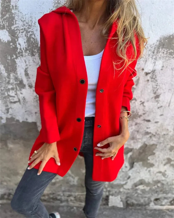 Nicolette™ | Long Sleeve Pastel Color Casual Coat