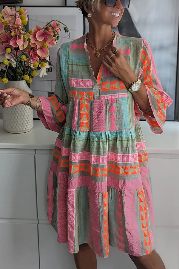 Asher | Boho Tiered Swing Dress