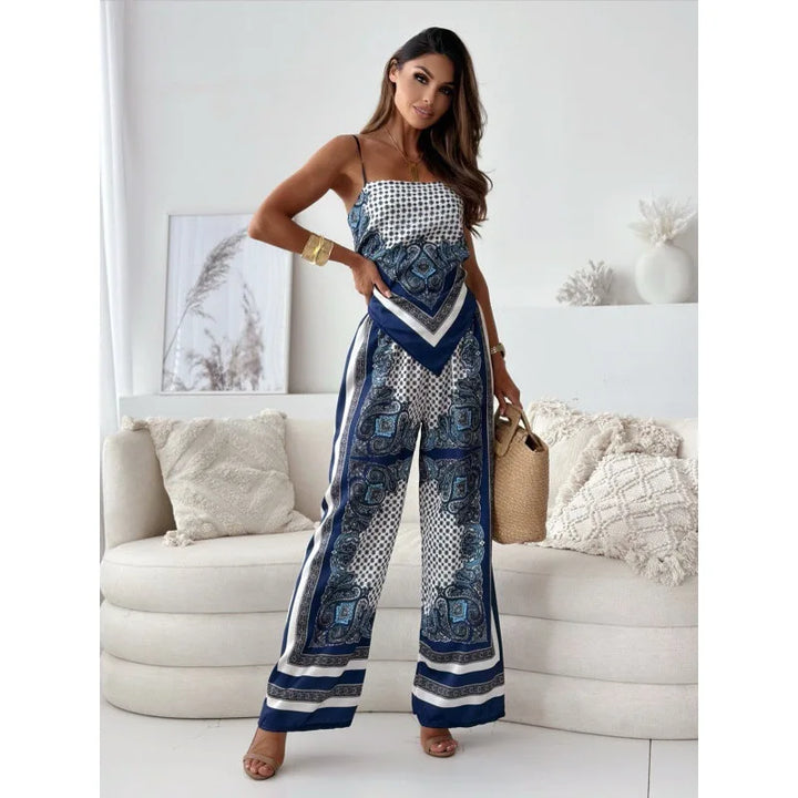 GISELA | Backless Top and Pants Set
