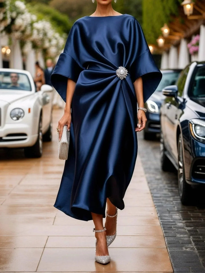 Miranda | Long Dress in Luxurious Sparkling Satin