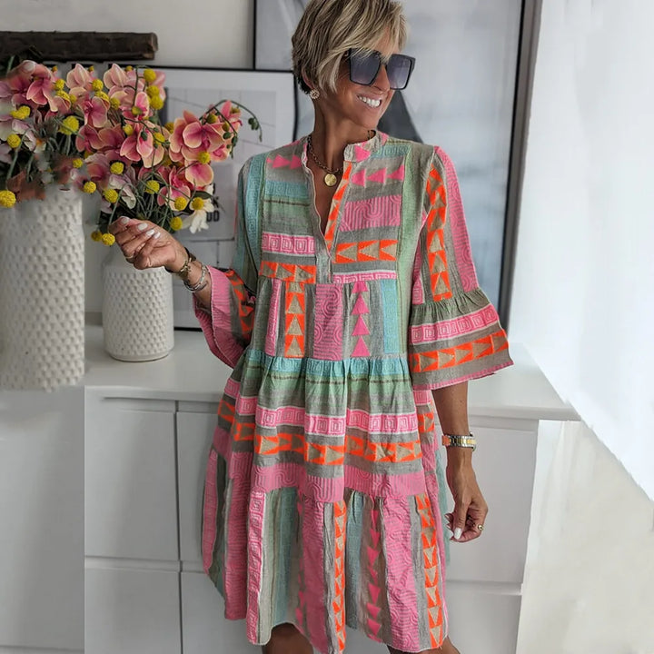 Asher | Boho Tiered Swing Dress