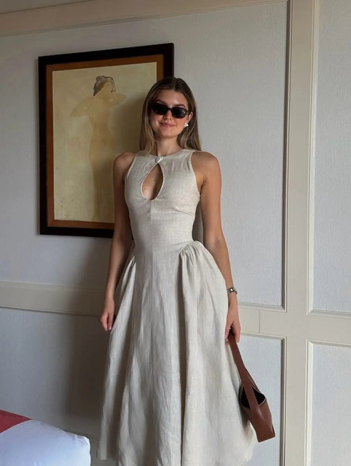 Betty | Linen Midi Dress