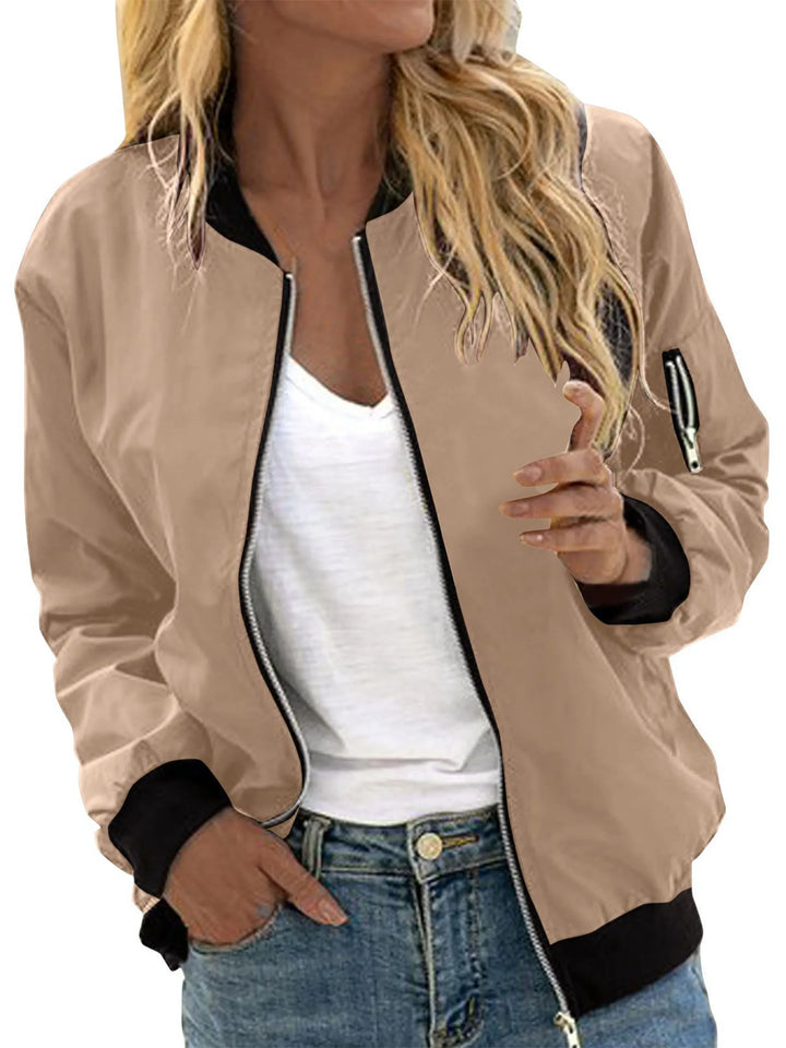 Lizbeth™ | Casual Solid Color Outerwear Zipper Jacket