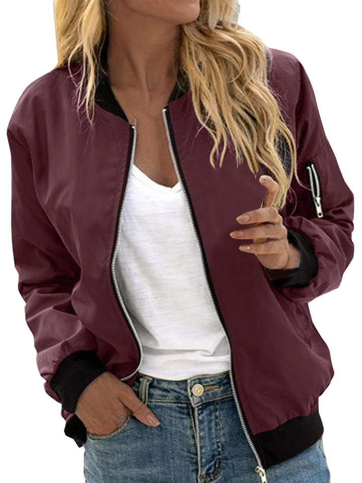 Lizbeth™ | Casual Solid Color Outerwear Zipper Jacket