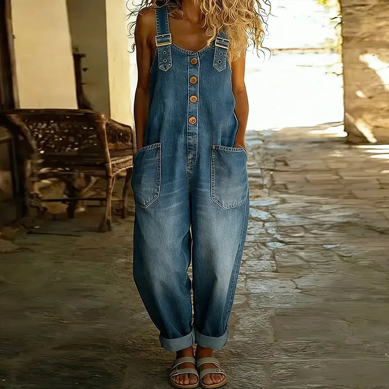Saylor | Adjustable Soft Denim Dungarees