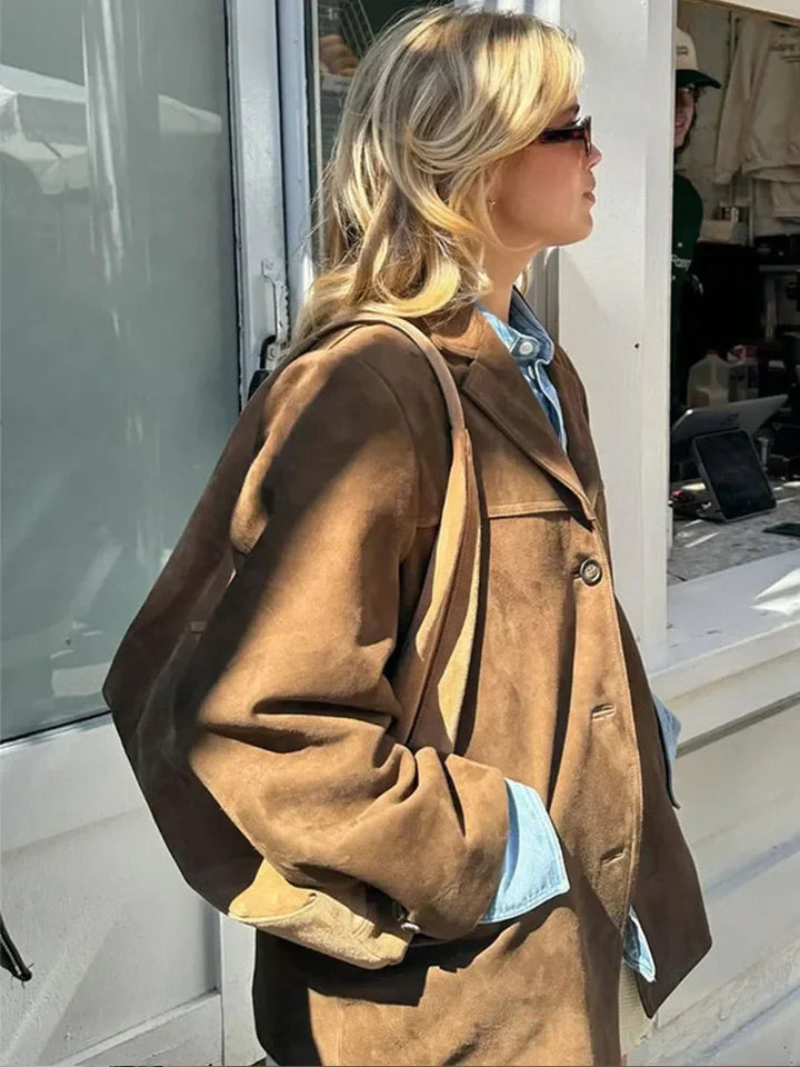 Elizabeth™ | Flap Pocket High Street Brown Jacket