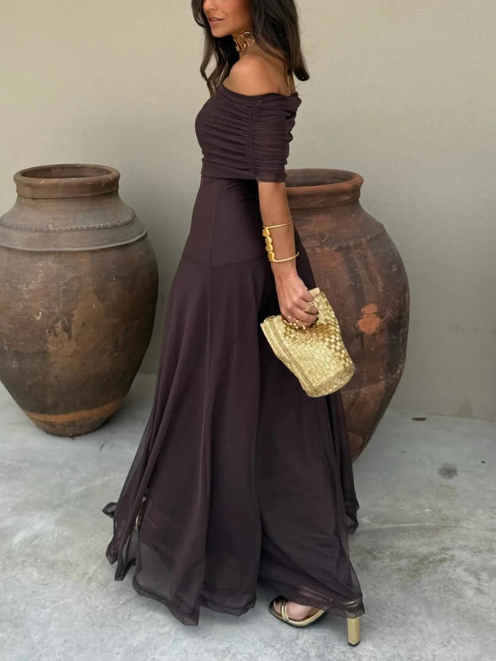Harper | Toledo One Shoulder Mesh Maxi Dress