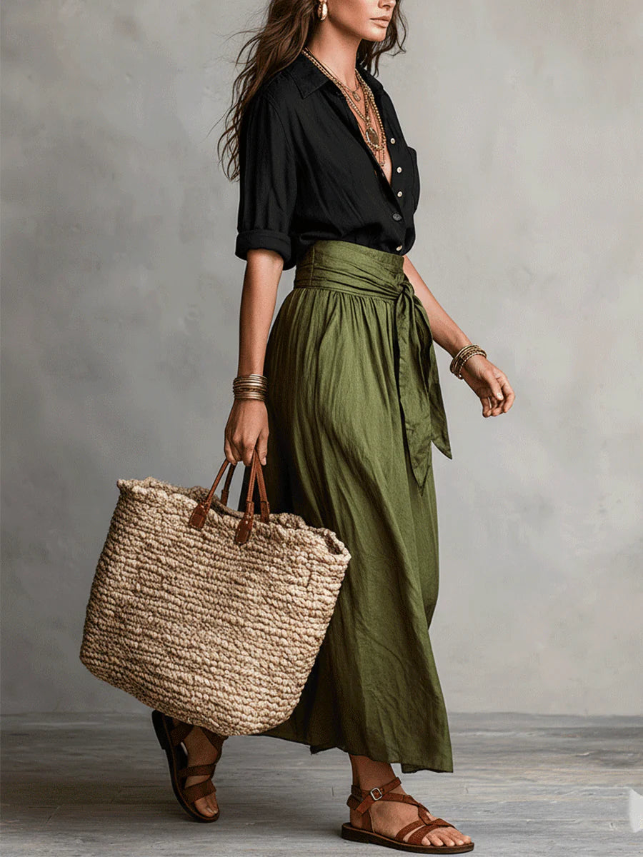 Martina | Elegant and Flowing One-Shoulder Maxi Dress