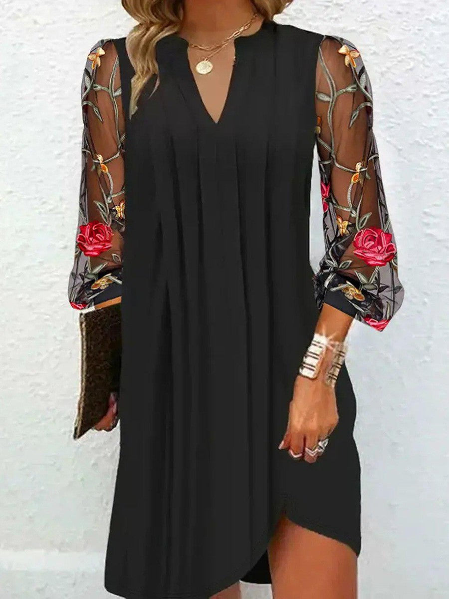 Kai | Elegant Mini Dress with Transparent Sleeves