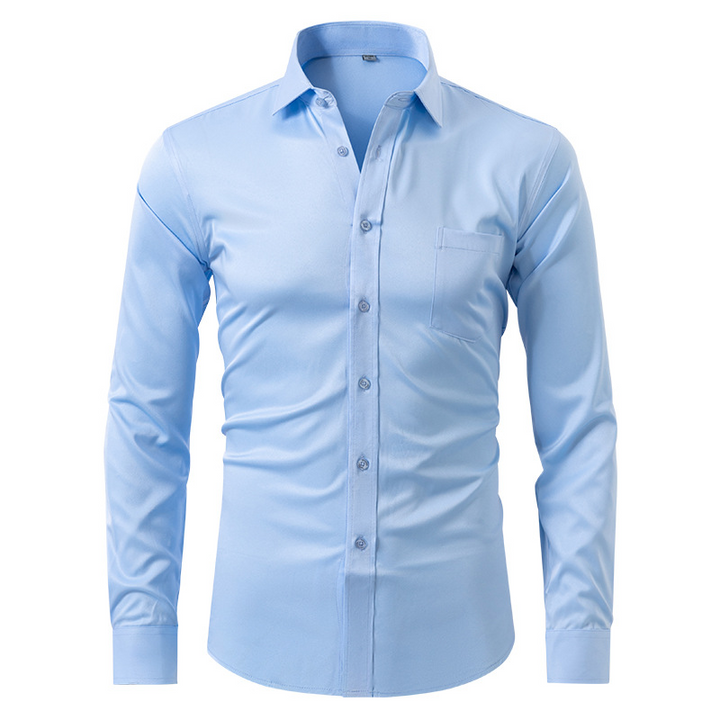 Jack Faelan | Elastic Muscle Fit Long Sleeve Polo