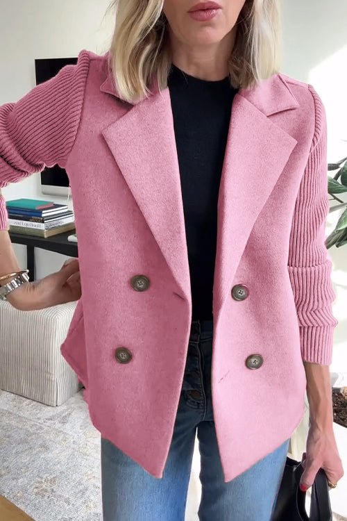 Paige | Elegant Knit-Sleeve Blazer
