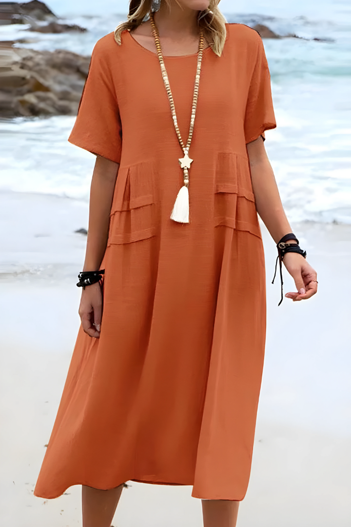 Genevive | Tummy-Smoothing Midi Dress