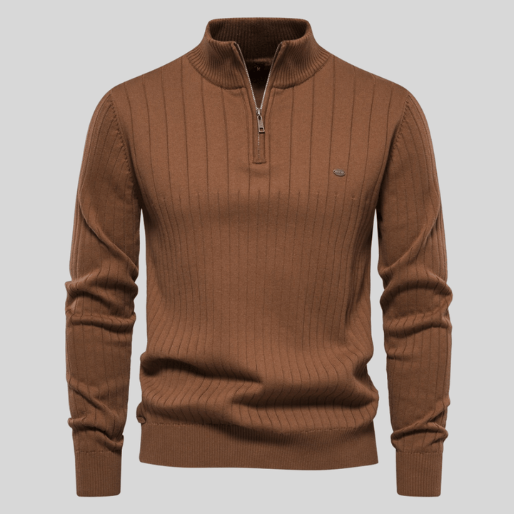 Aziel | Knitted Zip-Up Sweater